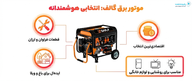 اینفوگرافی مزایای خرید موتور برق گالف